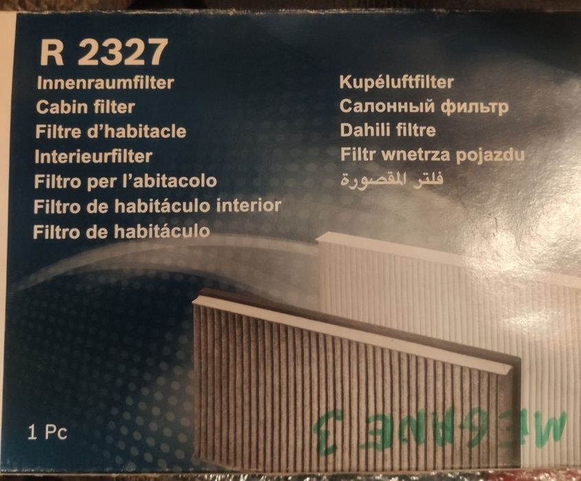 Filtr rodzinny kabinowy