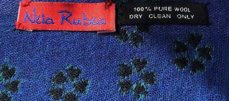 Nila Rubia szal ręcznie tkanym Indie ,pure wool 190x68