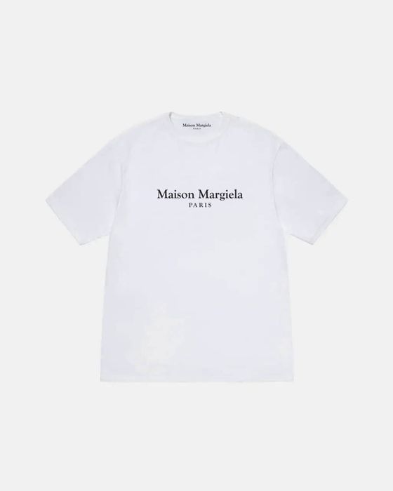 Мужские Футболки Maison Margiela paris logo Мейсон Марджела унисекс
