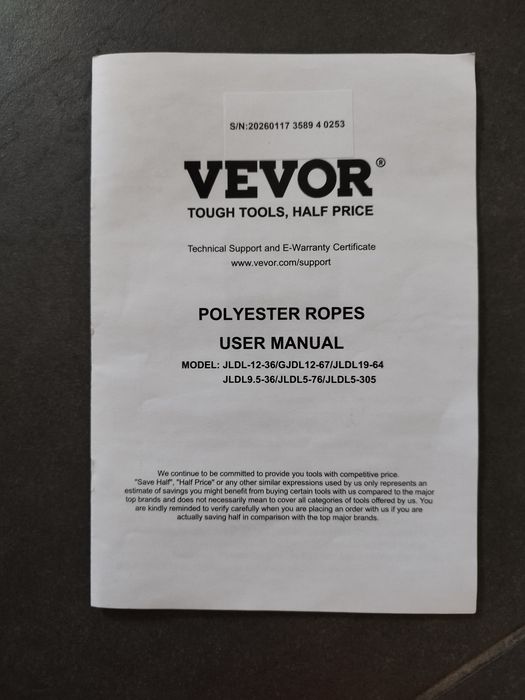 Corda Vevor 36metros