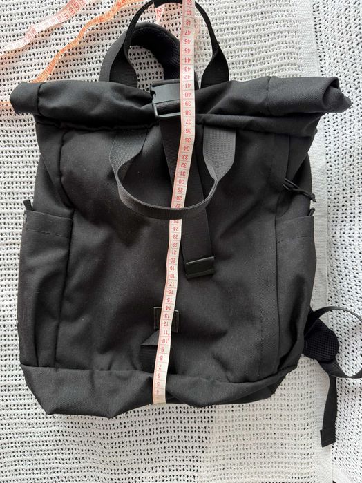 Міський рюкзак чорний Roll Top Black Kandelabr кордура