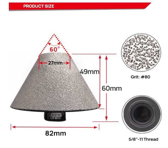 Stożek diamentowy DT-DIATOOL 27-82mm M14