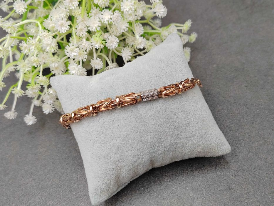 Złota Bransoletka Rose Gold 21cm / Złoto 585