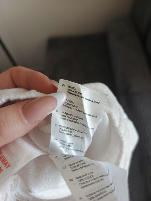 Półśpiochy Lindex 62 bawełna organiczna białe delikatny wzór unisex