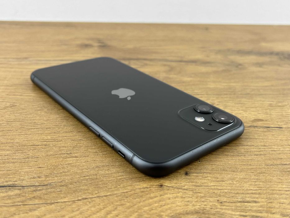 1324 Telefon Apple Iphone 11 64GB Czarny, 100%BATERII, JAK NOWY!!!