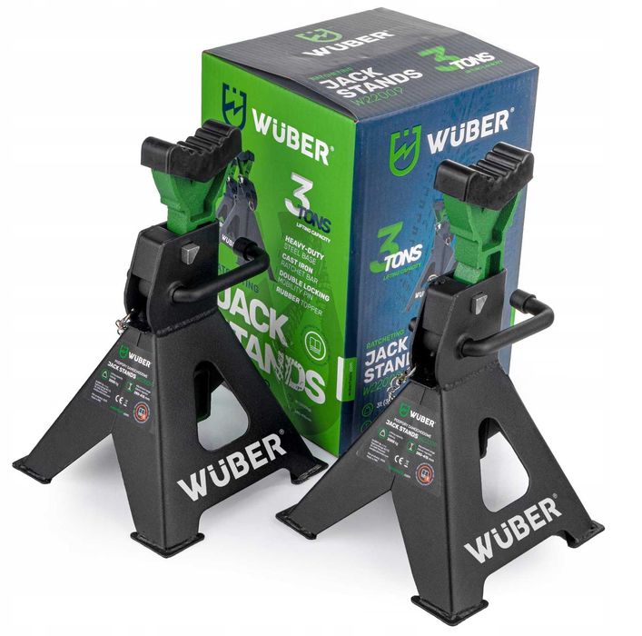 Kobyłki Samochodowe Warsztatowe Mocne Zabezpieczenie 2 Sztuki 3t+Guma