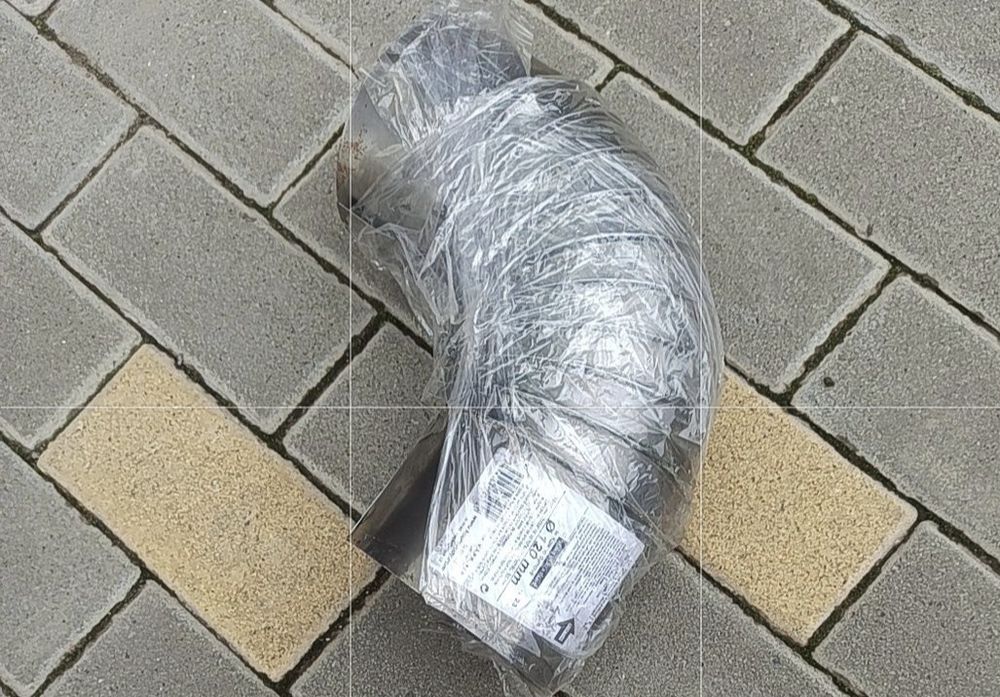 Заглушка сліпа на димохід,кришка димоходу,вставка в стіну 2мм,коліно90