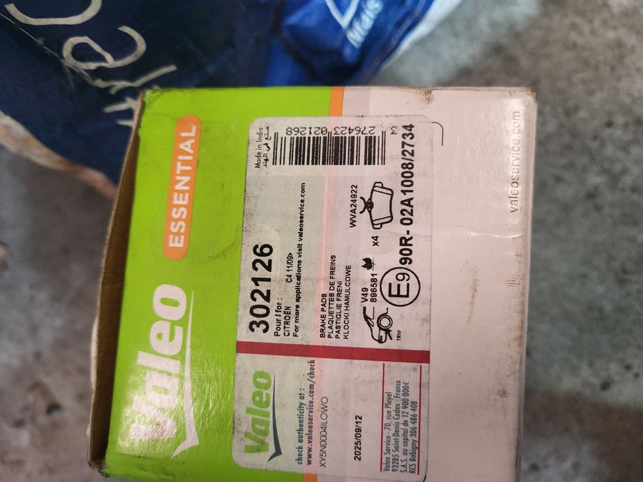Calços valeo frente e trás C5 ou peugeot 508 ou 407
