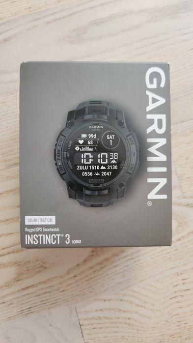 Смарт-годинник Garmin Instinct 3 50mm Solar Tactical Edition Black with Black Band (010-02935-50/90)