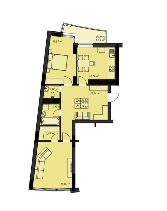 2 кімнатна квартира на ВИПЛАТУ  ЖК Amber Park -10% для військових