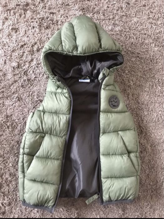 Kamizelka ocieplana pikowana bezrękawnik  dla chłopca rozmiar 86