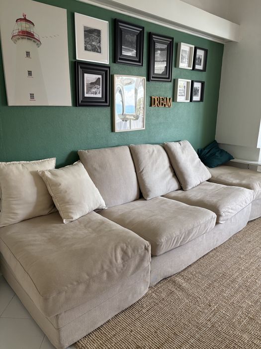 Sofa Cama bege/cinza