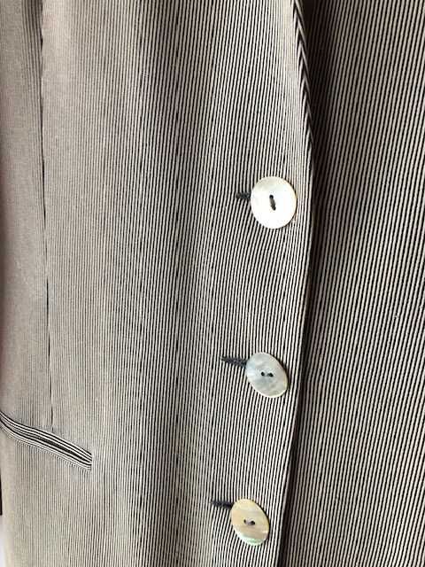 Casaco senhora azul escuro risca branca, Electre, tamanho 40, com saia