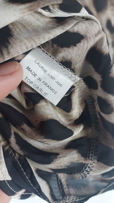 Piekna bluzka beż i panterka r M