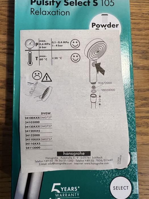 Słuchawka prysznicowa HANSGROHE Pulsify Select S 105 3jet