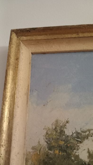 Quadro Vintage com paisagem rural