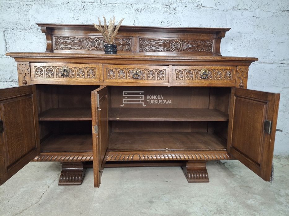 Komoda drewniana RZEŹBIONA STYLOWA vintage