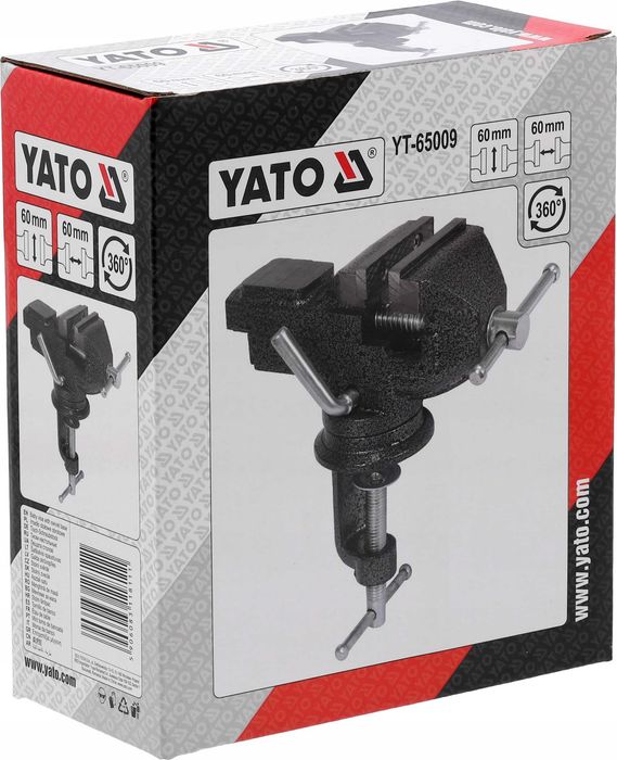 Yato imadło stołowe obrotowe 60 mm YT-65009 żeliwne 360 utwardzone