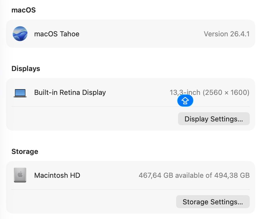MacBook Pro 13 2020 M1 8GB 512GB SSD