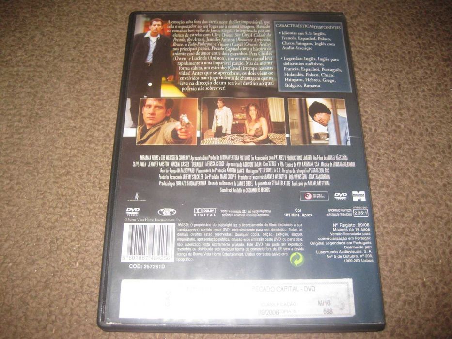 DVD "Pecado Capital" com Clive Owen
