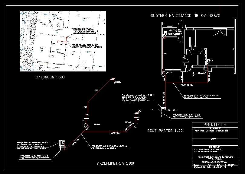 Przyłącza gazowe instalacje gazu budowa projektowanie nadzór