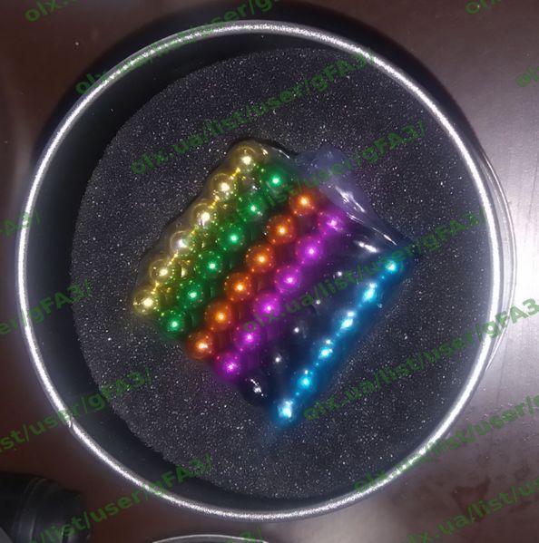 Неокуб Радуга 216 шариков 5 мм в коробочке, цветной, разноцветный