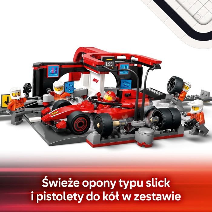 Super na Święta Duży Zestaw LEGO F1 Ferrari + 5 Figurek