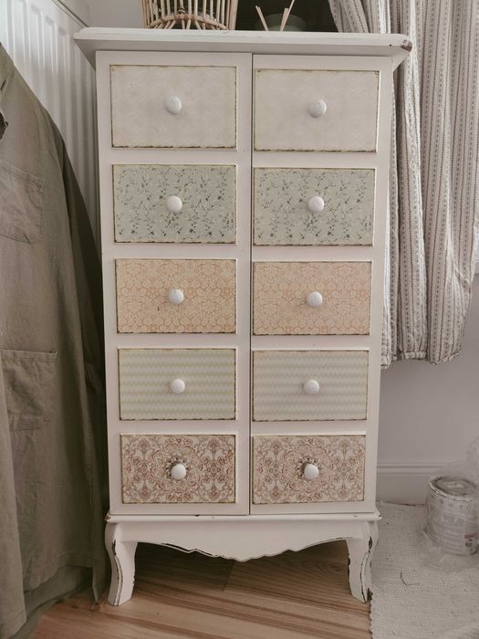 Szafka shabby, biała, retro, komoda, łazienkowa, nocna, boho