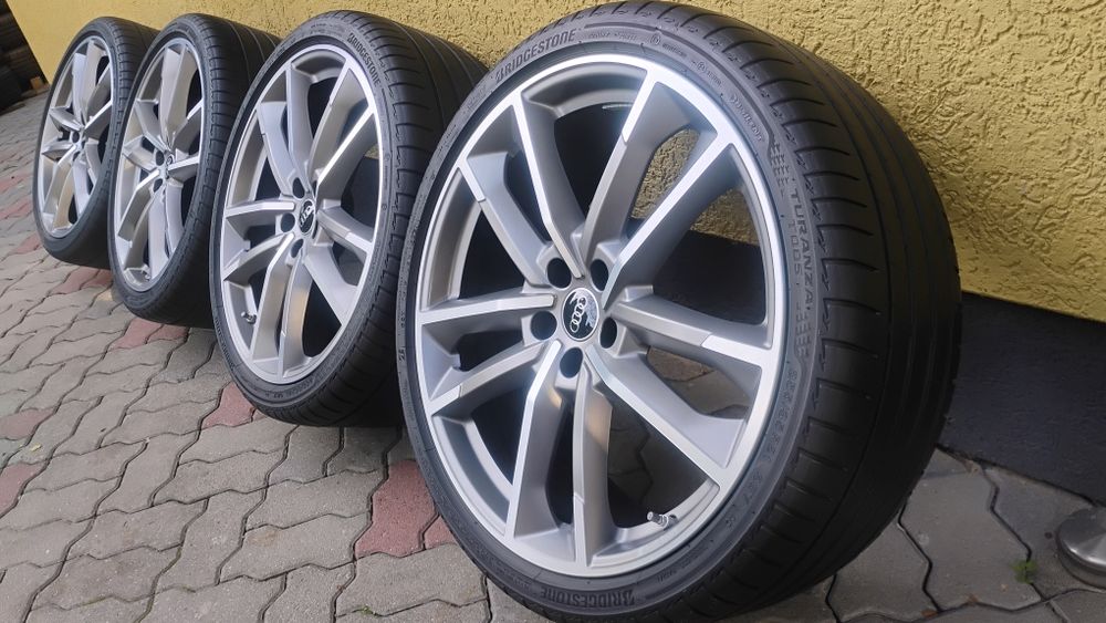 Felgi 21 Koła Audi SPORT A6 C8 4K0 ET43 8,5J 5x112 IDEALNE Czujniki