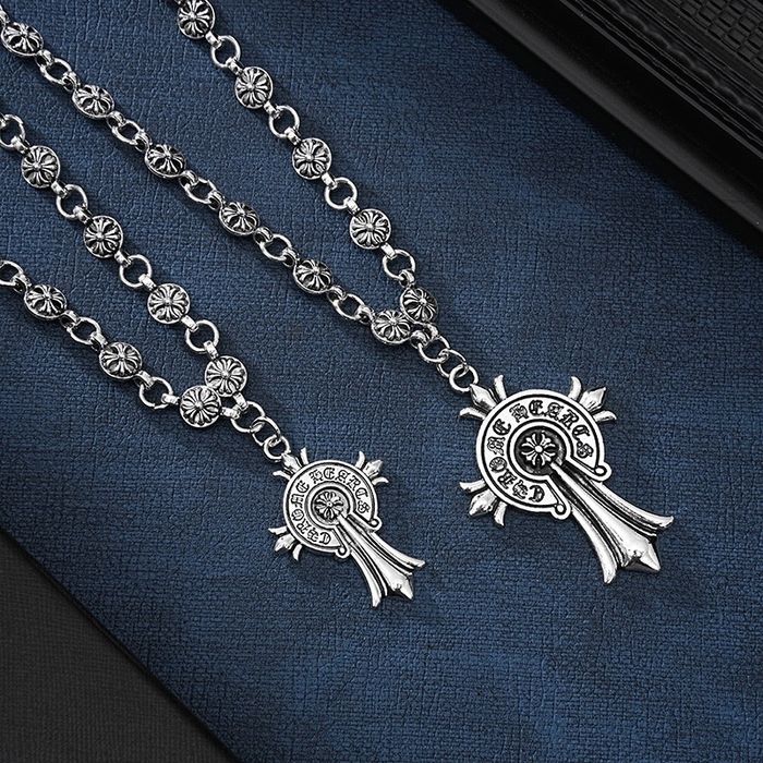 ‼️Акція‼️ Срібна підвіска Chrome Hearts | Кулон на шию Хром Хартс