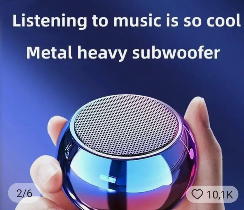 Głośnik kulka poręczny bezprzewodowy bluetooth