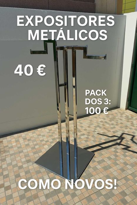 Expositores metálicos para loja – Como novos – 40€ ou 3 por 100€