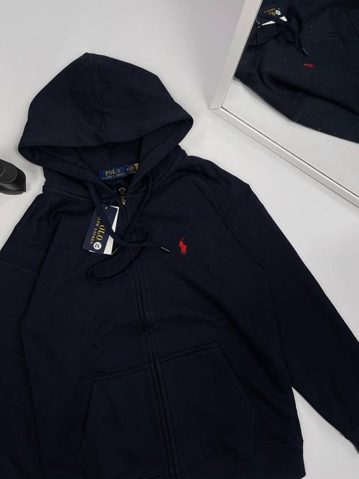 Зіп худі Polo Ralph Lauren чорний, синій, сірий, фліс