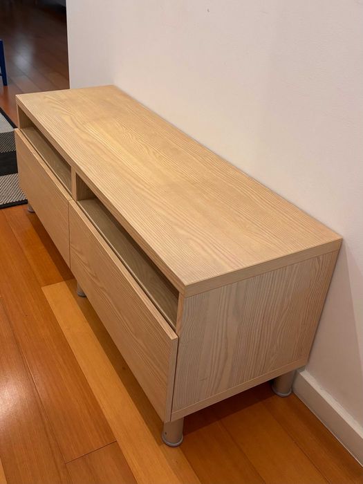 Móvel para TV, BESTA (IKEA), com gavetas. Impecável
