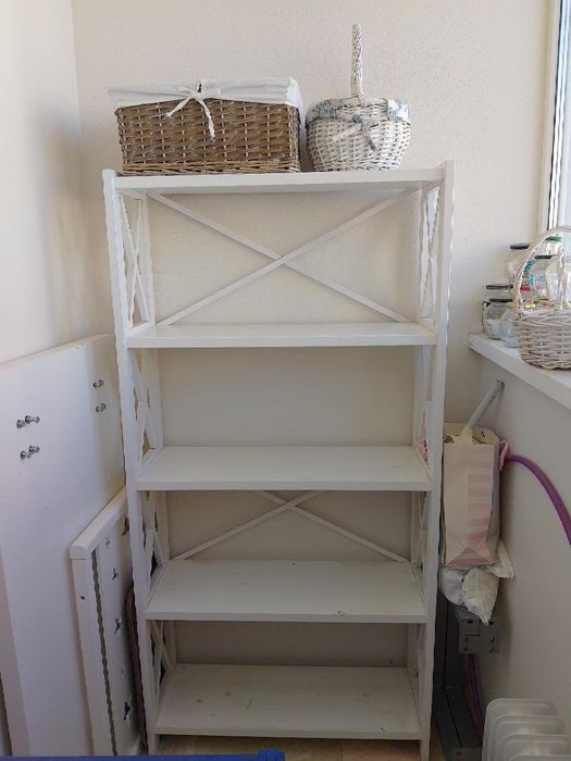 Стеллаж белый дсп