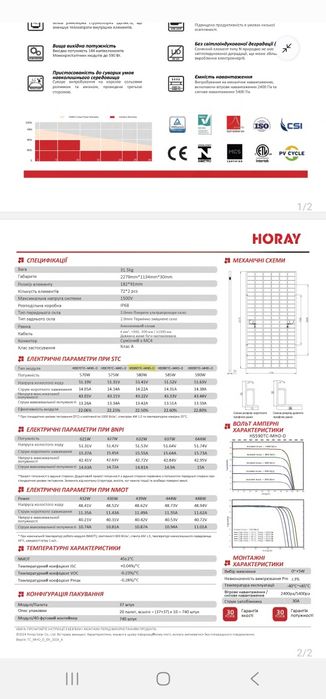Сонячні панелі двосторонні 435w сонячна панель