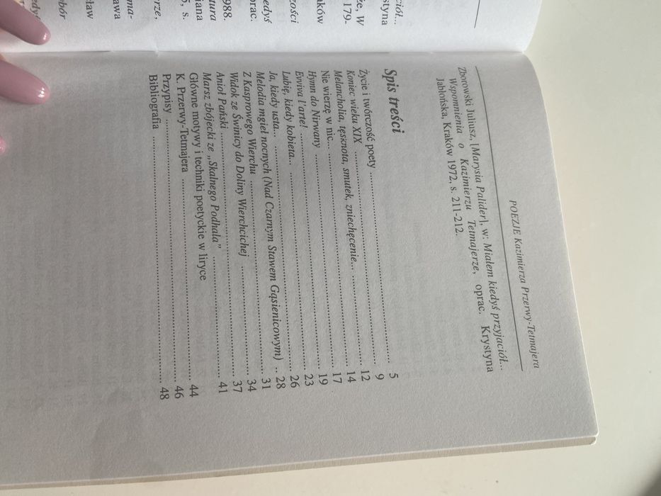 Opracowanie poezji Kazimierza Przerwy-Tetmajera