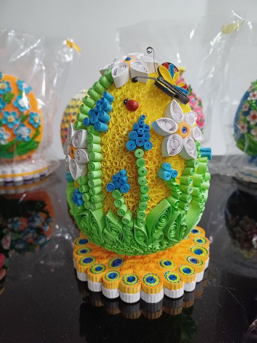 Do kolekcji - świąteczne jajko ręcznie robione QULLING - 14