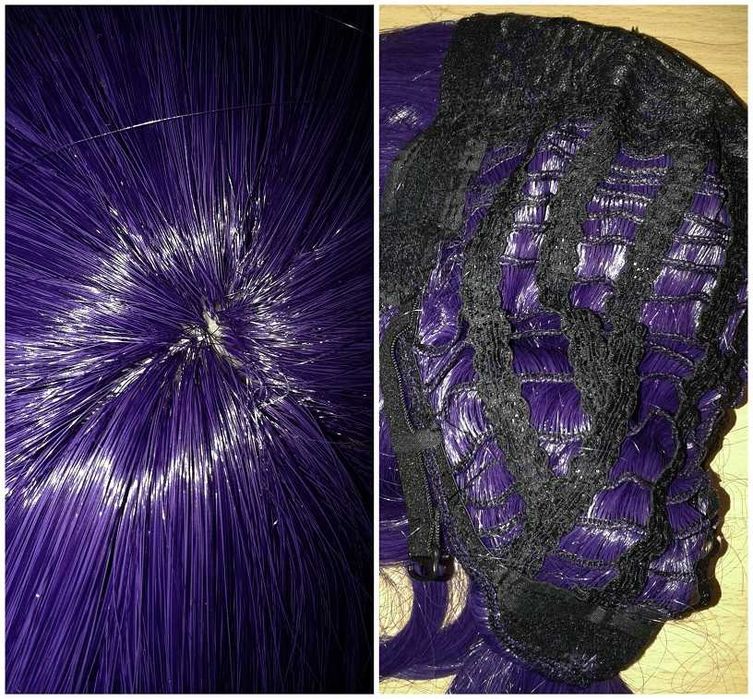 Mafuyu Project Sekai fioletowa peruka z kitką grzywką cosplay wig