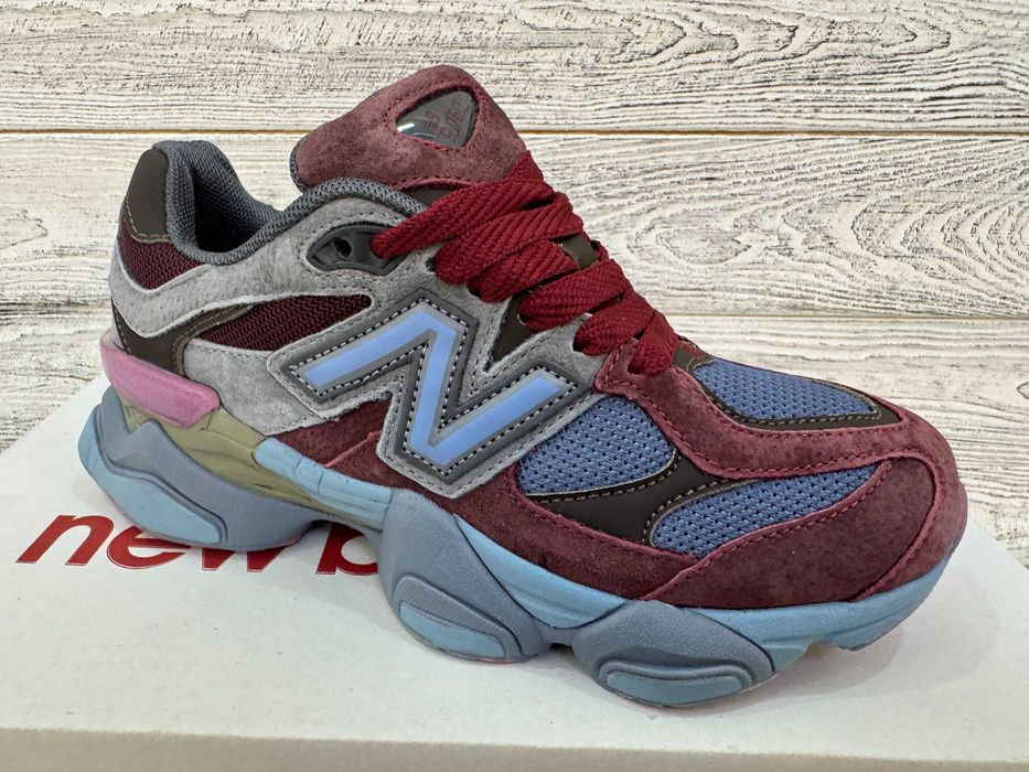 Кросівки New Balance 9060 бордові з блакитним кросівки Нью Баланс 9060