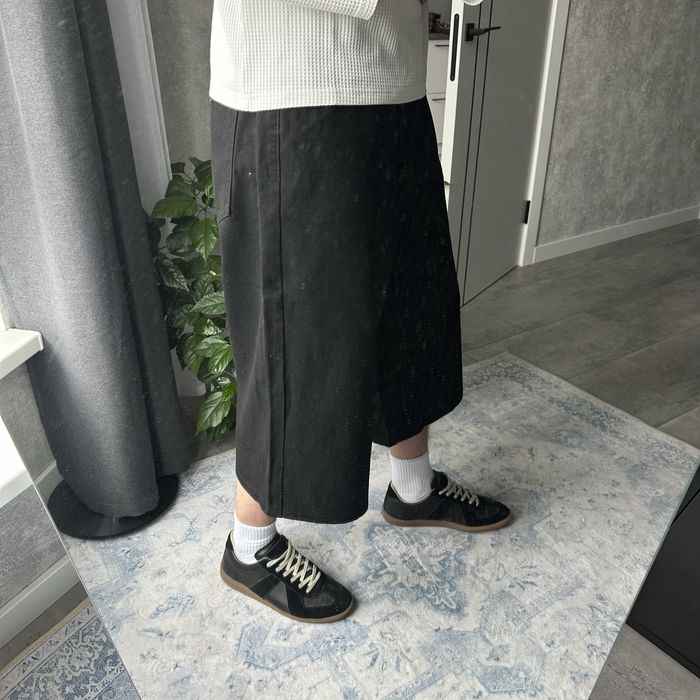 Baggy total black jeans jorts shorts y2k sk8  широкі оверсайз racer jaded balenci bootcut чорні довгі джинсові шорти реп беггі багги