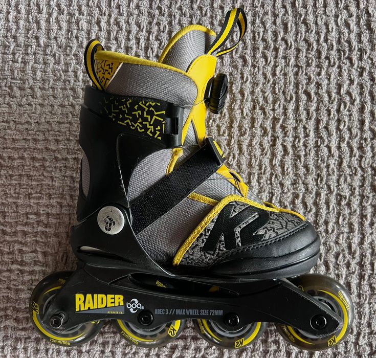 Rolki K2 Raider BOA dla najmłodszych S 29-34 Gray Yellow | Super stan | ProjektJunior.pl