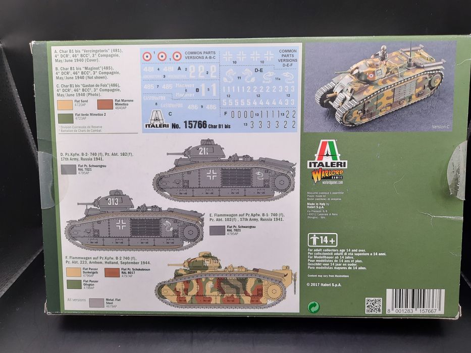 Bolt Action German France Char Bis tank Czołg