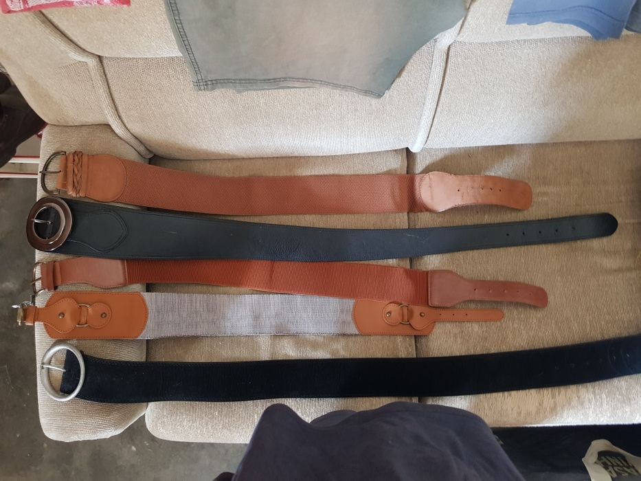 Lote 5 cintos com muito pouco uso