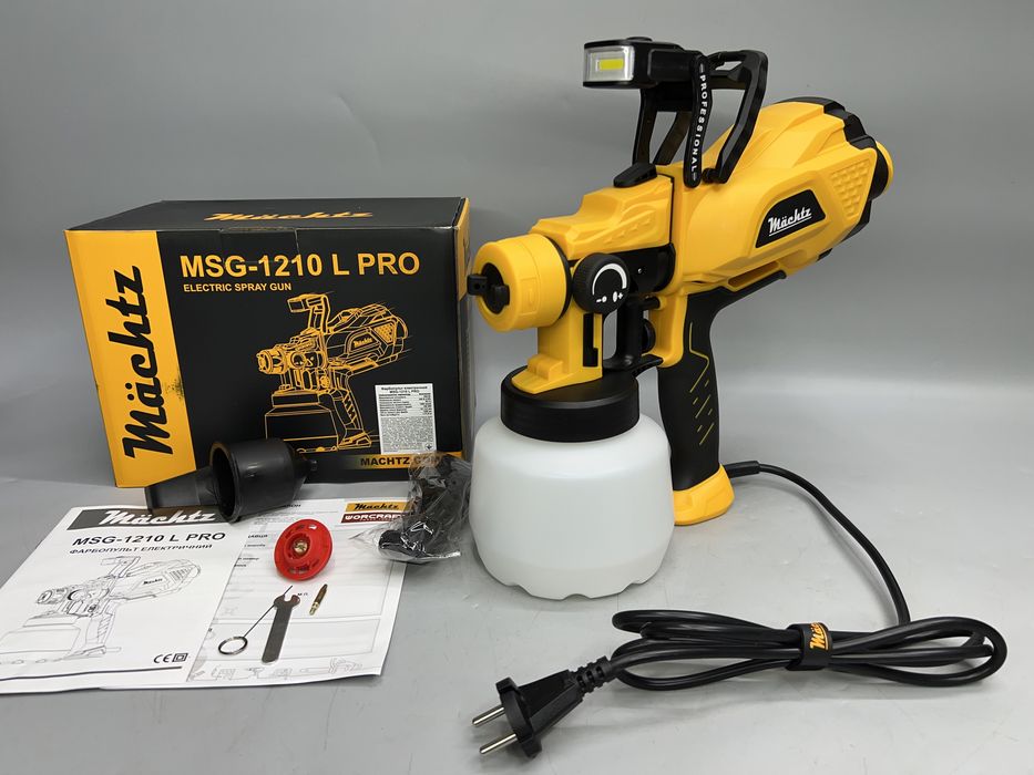 Краскопульт электрический Machtz MSG‑1210L PRO Медные форсунки