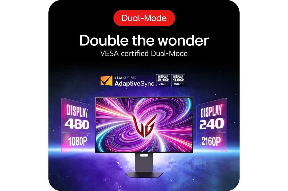 Monitor OLED LG 32GS95UV-B 32 4k UHD 240hz/ fhd 480HZ/ 0.03ms/ 10bitt