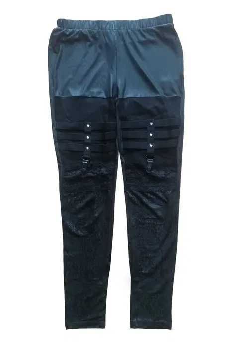 Legginsy RQBL goth killstar punk rave black legion