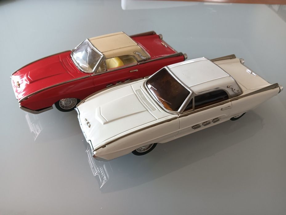 Vintage Ford Thunderbird Sedan Tin/Metal Toy with Friction Motor