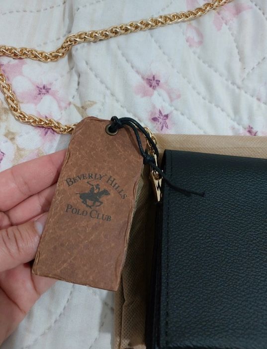 Mala/pochete preta Nova marca Beverly Hills Polo Club