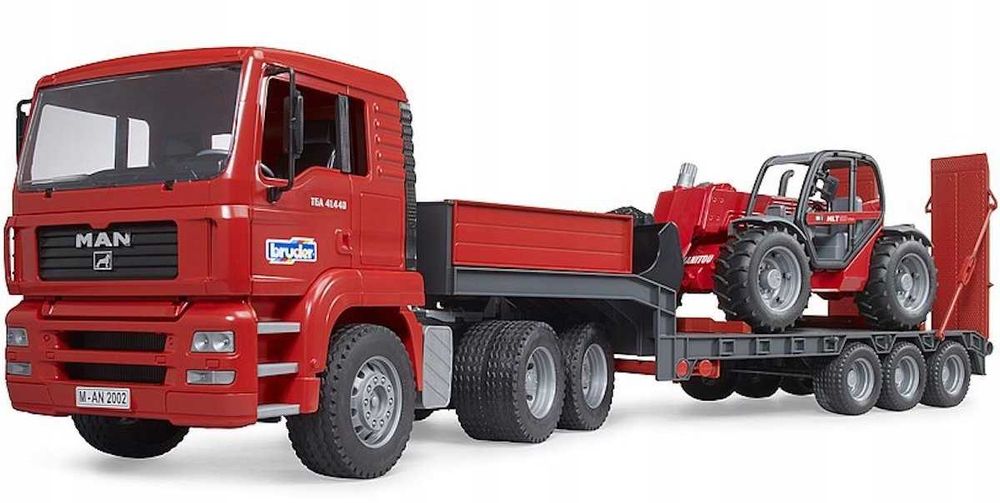 Laweta MAN TGA z ładowarką Manitou Bruder 02774